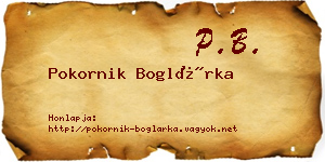 Pokornik Boglárka névjegykártya